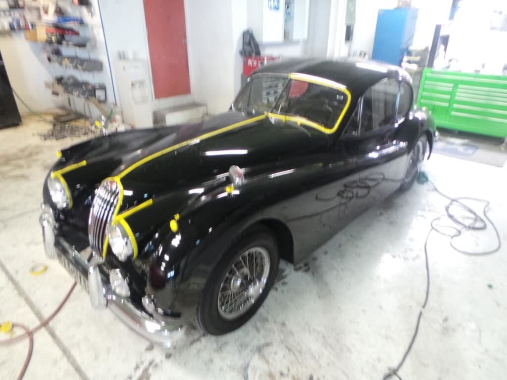 1957 Jaguar paint restoration